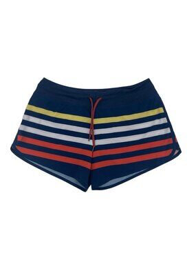rabbit Women's Size Large Surf N' Turf 4" Short Blue Stripes NEW